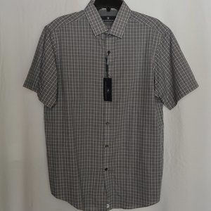 Men's Size L Hart Schaffner Marx Button-Down Short-Sleeve Shirt, NWT